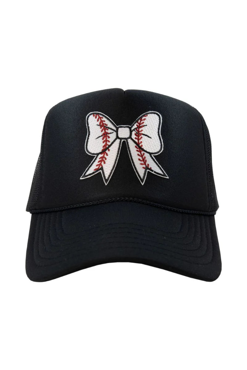 BASEBALL BOW COQUETTE PATCH FOAM TRUCKER HAT