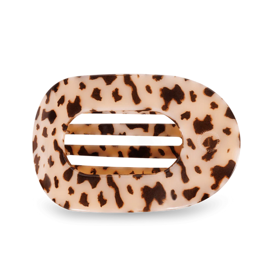Blonde Tortoise Large Flat Round Hair Clip