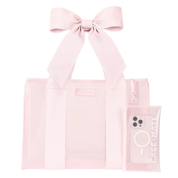 Case Mate Jelly Tote Bag- Ballet Pink Bow