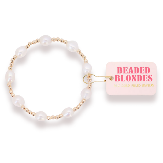 Ellie Pearl Bracelet in Gold