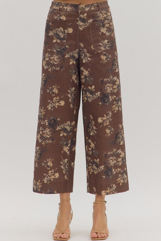 Mocha Floral Dreams Pants