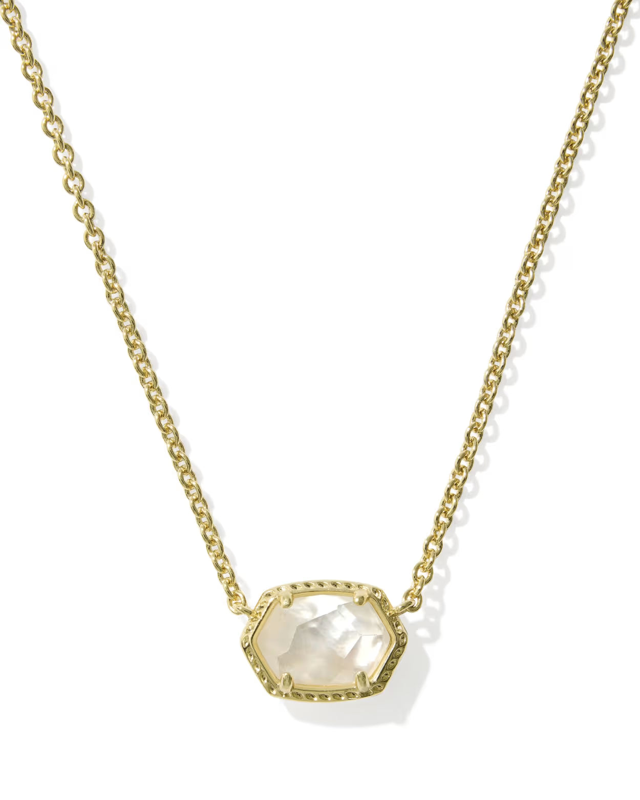 Daphne Gold Frame Short Pendant Necklace
