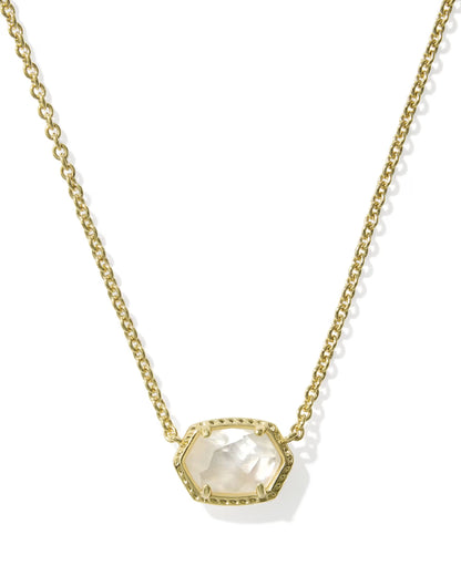 Daphne Gold Frame Short Pendant Necklace