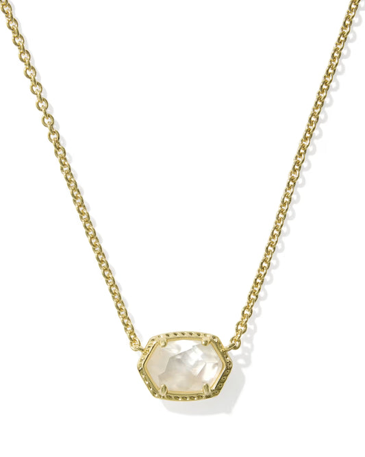 Daphne Gold Frame Short Pendant Necklace