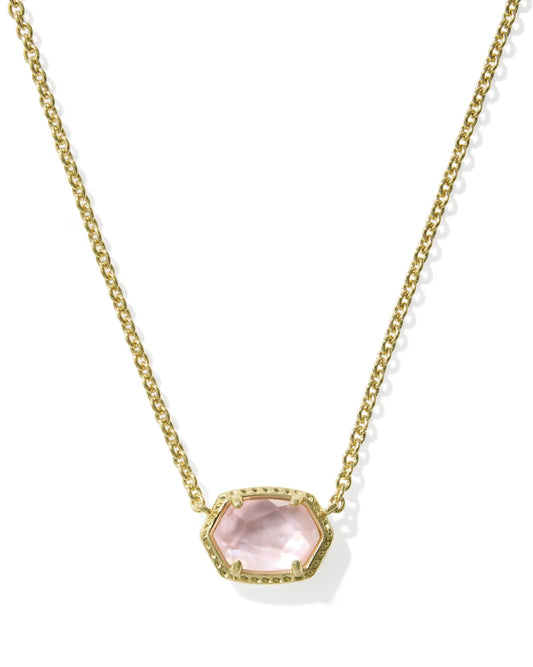 Daphne Gold Frame Short Pendant Necklace