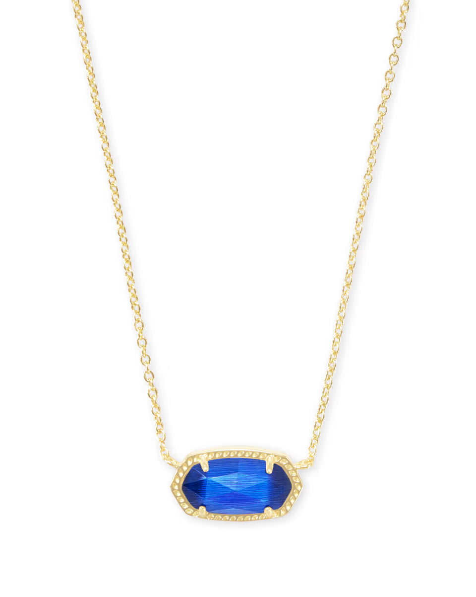 Elisa Necklace in Gold Cobalt Cats Eye
