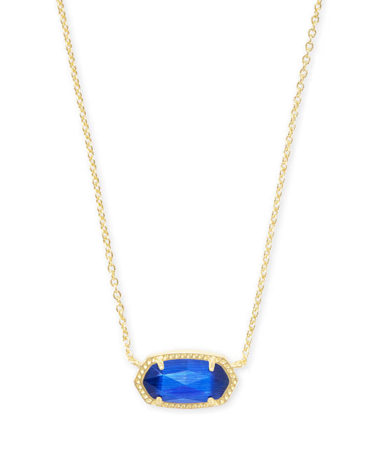 Elisa Necklace in Gold Cobalt Cats Eye