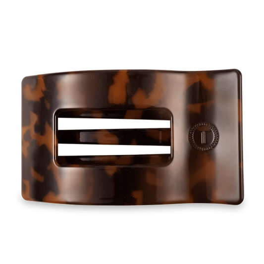 Tortoise Medium Flat Rectangle Hair Clip